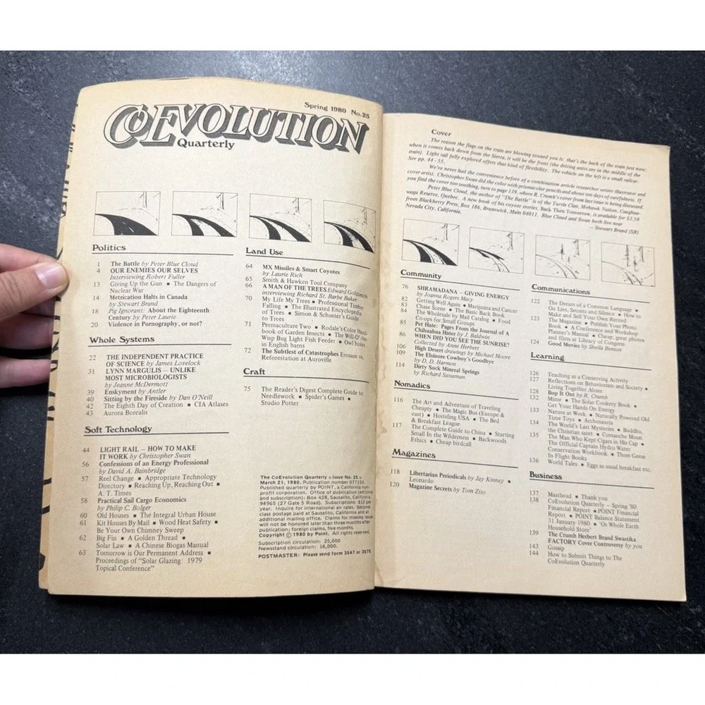 CoEvolution Quarterly Lot of 3 Whole Earth Catalog Magazines 1980-82 #25 #29 #33
